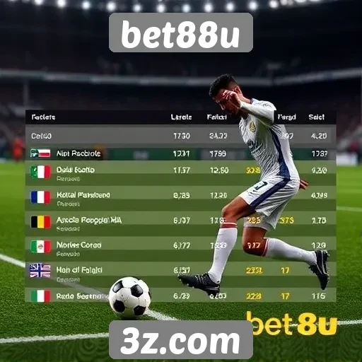 Comparativo de odds no bet88u